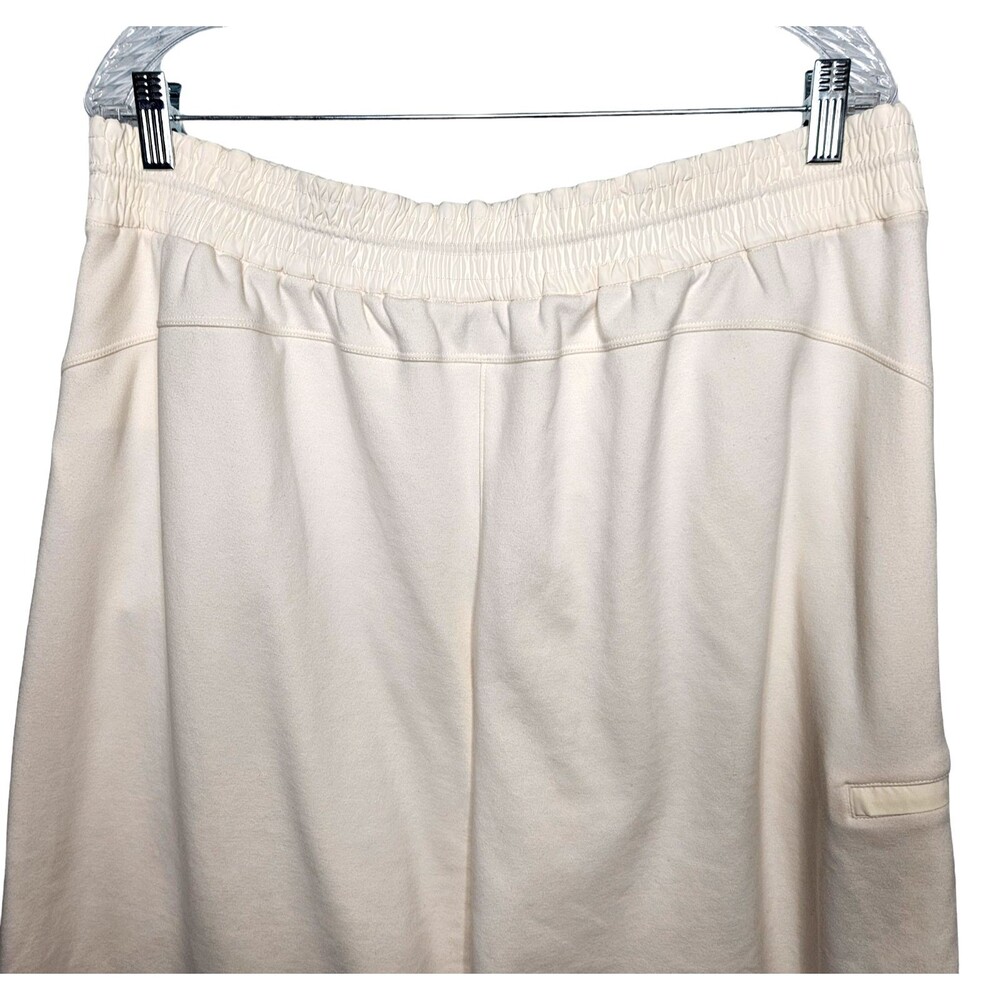 ATHLETA Triumph Hybrid Wide Leg Cropped Sweatpants Ivory Cream Womens XL - Picture 9 of 13